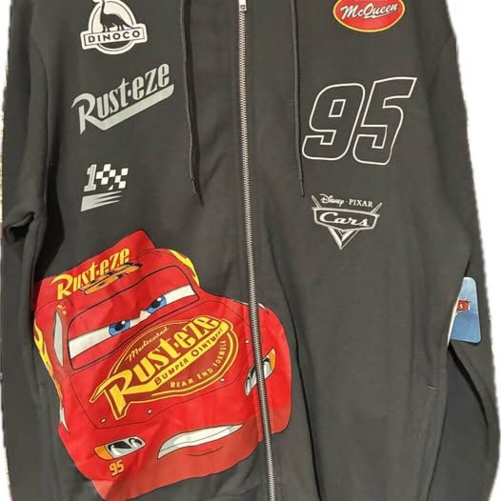 Disney Pixar Cars Lightning McQueen #95 Zip Up Hoodie